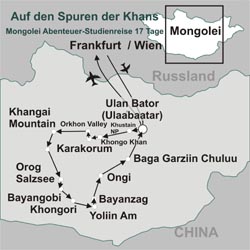 Mongolei Reisen - 17 Tage auf den Spuren der Khans