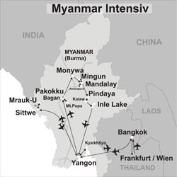 Myanmar Reisen – 24 Tage Myanmareisen Myanmar Intensiv
